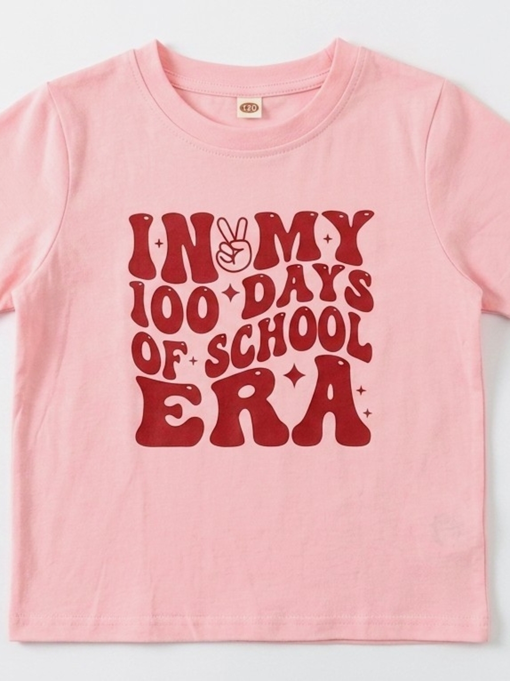 Kids Pink Graphic Tee - "In My 100 Days of School Era"